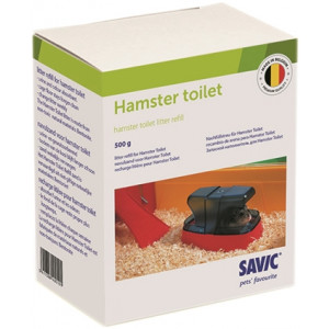 SAVIC HAMSTERTOILET NAVULLING 500 GR SAVIC TOILETARTIKELEN KNAAGDIER/KONIJN/FRET