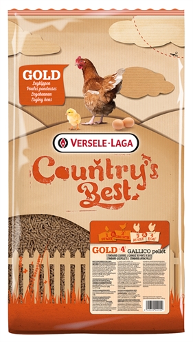 VERSELE-LAGA COUNTRY'S BEST GOLD 4 GALLICO PELLETLEGKORREL 5 KG VERSELE-LAGA DROOGVOER/ZADEN VOGEL