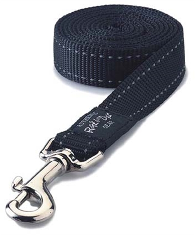 ROGZ FOR DOGS FANBELT LIJN ZWART 20 MMX1,4 MTR ROGZ FOR DOGS HALSBANDEN/LIJNEN NYLON HOND