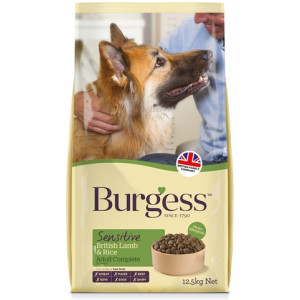 BURGESS DOG SENSITIVE BRITS LAM / RIJST 12,5 KG BURGESS DROOGVOER HOND