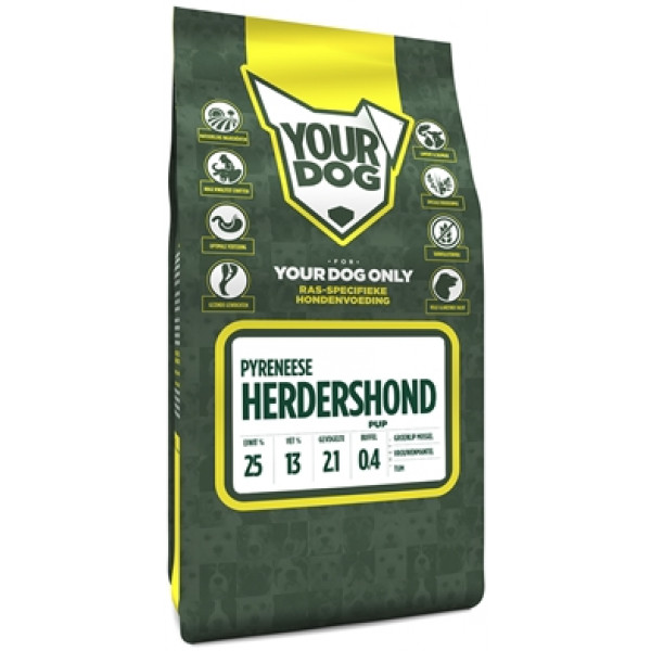 YOURDOG PYRENESE HERDERSHOND  PUP 3 KG YOURDOG DROOGVOER HOND
