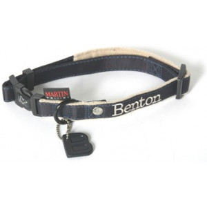 HALSBAND HOND BENTON BLAUW 16 MMX45-55 CM MARTIN SELLIER HALSBANDEN/LIJNEN NYLON HOND