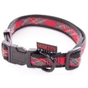 HALSBAND HOND BENTON VERSTELBAAR NYLON RUIT ZWART 16 MMX25-40 CM MARTIN SELLIER HALSBANDEN/LIJNEN NYLON HOND