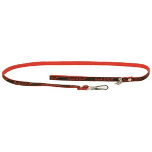 HONDENRIEM ROCK & ROLL ROOD / ZWART 10 MMX100 CM MARTIN SELLIER HALSBANDEN/LIJNEN NYLON HOND
