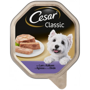 CESAR ALU CLASSIC PATE MET LAM EN KALKOEN 150 GR CESAR NATVOER HOND