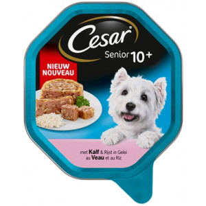 CESAR ALU SENIOR KALF / RIJST IN GELEI 150 GR CESAR NATVOER HOND