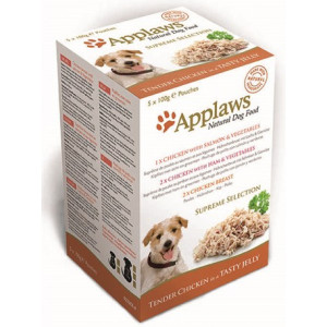 APPLAWS DOG POUCHES MULTIPACK JELLY SUPREME 5X100 GR APPLAWS NATVOER HOND