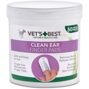 VETS BEST CLEAN EAR FINGER PADS 50 ST VETS BEST VERZORGINGSPRODUCT HOND