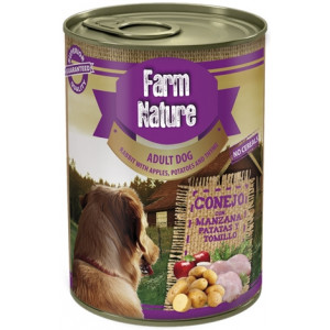 FARM NATURE RABBIT / POTATOES / APPLES / THYME 400 GR FARM NATURE NATVOER HOND