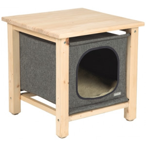 BEEZTEES KATTENHUIS PITOUX HOUT 50X50X50 CM BEEZTEES KRABPALEN KAT