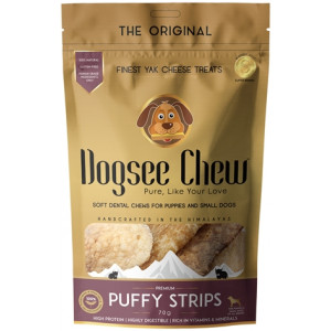 DOGSEE CHEW PUFFY STRIPS 70 GR DOGSEE CHEW SNACKS KAUW HOND