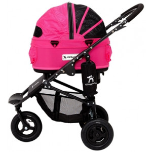 AIRBUGGY HONDENBUGGY DOME2 SM MET REM ROSE ROZE 53X31X52 CM / 96X53,5X99 CM AIRBUGGY VERVOERSBOX HOND