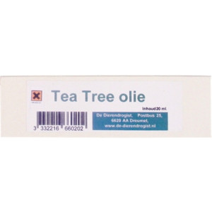 ZZZDIERENDROGIST TEA TREE OLIE 20 ML DIERENDROGIST VERZORGINGSPRODUCT HOND