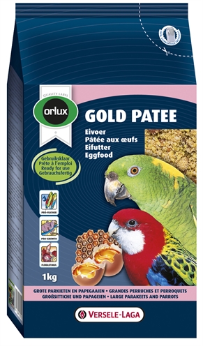 ORLUX GOLD PATEE EIVOER GROTE PARKIET/PAPEGAAI 1 KG ORLUX NATVOER VOGEL