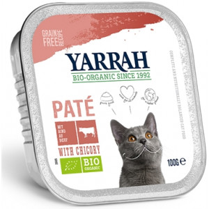 YARRAH CAT KUIPJE WELLNESS PATE RUND/CHICHOREI 100 GR YARRAH NATVOER KAT