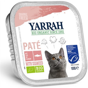 YARRAH CAT KUIPJE WELLNESS PATE ZALM OMEGA 3/6 100 GR YARRAH NATVOER KAT