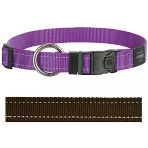 ROGZ FOR DOGS LUMBERJACK HALSBAND CHOCO 25 MMX43-73 CM ROGZ FOR DOGS HALSBANDEN/LIJNEN NYLON HOND