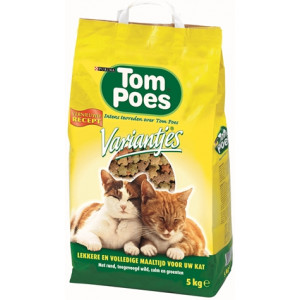 TOM POES DROOG VARIANTJES 5 KG TOM POES DROOGVOER KAT