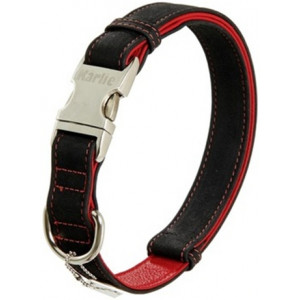 KARLIE BUFFALO ULTRA HALSBAND ZWART/ROOD 40 MMX55-75 CM KARLIE HALSBANDEN/LIJNEN OVERIG HOND