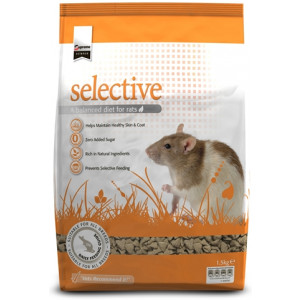 SUPREME SCIENCE SELECTIVE RAT / MOUSE 1,5 KG SUPREME DROOGVOER/ZADEN KNAAGDIER/KONIJN/FRET