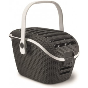 CURVER CAT CARRIER ROTANSTIJL ANTRACIET/GRIJS 51X38X33 CM CURVER VERVOERSBOX KAT