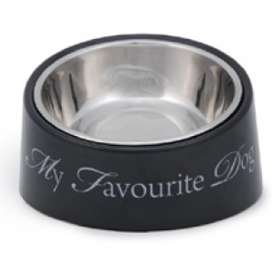 IPTS DBL MELA EETBAK MY FAVORITE DOG GRIJS 18 CM BEEZTEES VOER/DRINKBAKKEN HOND